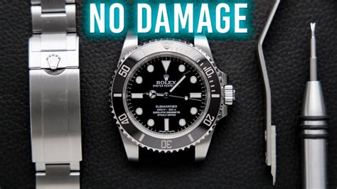 how to take off a rolex band|removing rolex bracelet from strap.